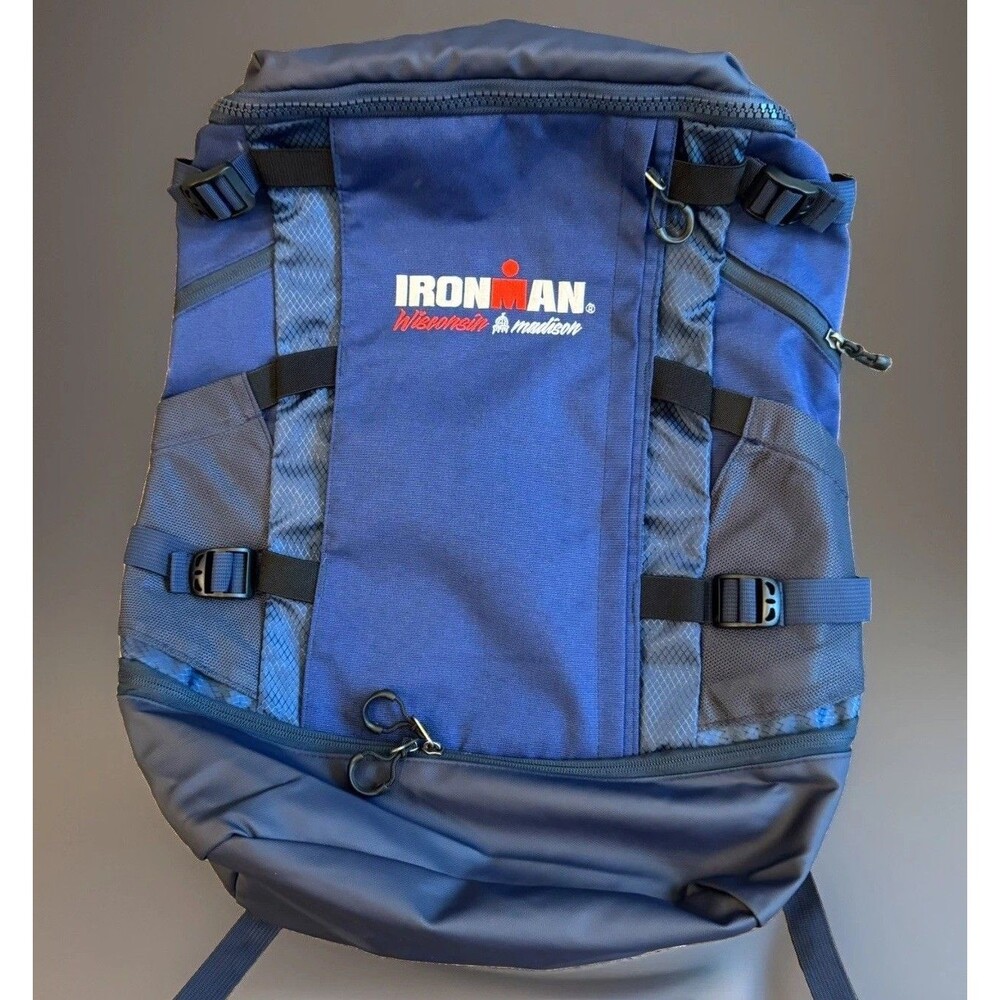 Ironman Wisconsin Madison Triathlon Athlete Race Backpack Bag Blue NWOT